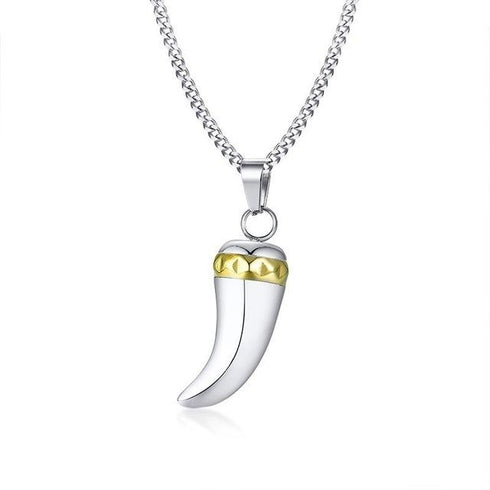 Collier Loup à Pendentif (Acier)